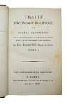View Image 3 of 4 for Traité d'économie politique ou Simple exposition de la manière dont se forment, se distribuent, e... Inventory #69390