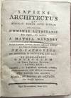 Sapiens architectus, qui aedificat donum super petram propositus dominis Lutheranis ....