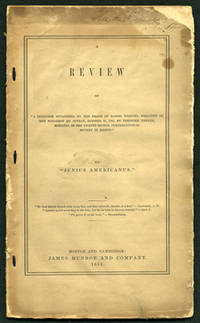 A Review of "A Discourse Occasioned by the Death of Daniel Webster, Preached at the Melodeon on Sunday, October 31, 1852, by Theodore Parker, Minister of the Twenty-Eighth Congregational Society in Boston."