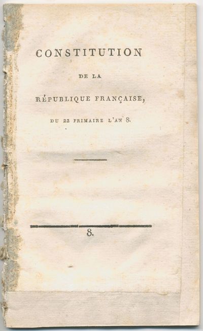 Constitution de la république française, du 22…