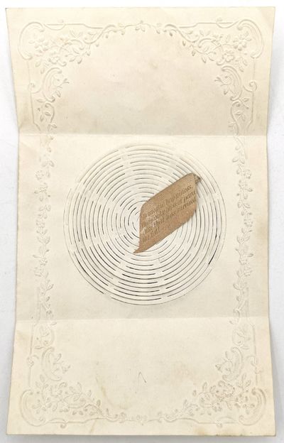 c.1850 Cobweb Valentine Revealing Two...; (photo 1)