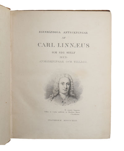 Egenhändiga Anteckningar af Carl Linnæus om sig…