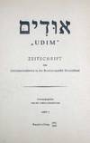 Udim. Zeitschrift der Rabbinerkonferenz in der Bundesrepublik Deutschland. Hrsg. v. der Rabbinerkonferenz. Red. von Zwi Asaria, C. Ch. Lehrmann u. Ernst Roth. HEFT 1.