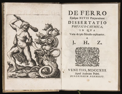 IRON MAN<br>WITH 4 ENGRAVINGS<br> De ferro ejusque nivis praeparatione dissertatio physico-chymica in qua varia de ipso metallo explicantur.