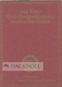 ENTWICKLUNGSGESCHICHTE DES DEUTSCHEN SCHRIFTTUMS