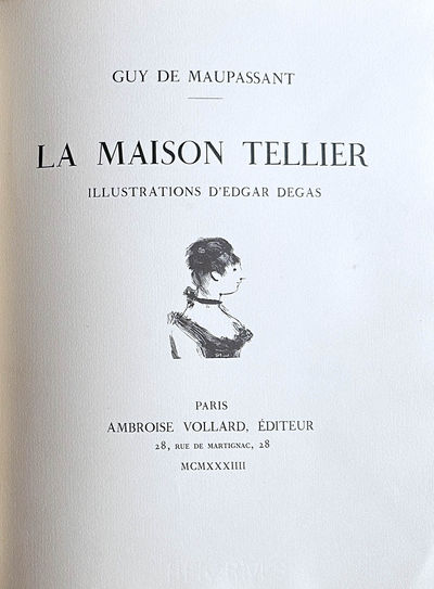 La Maison Tellier. 19 Engravings by Degas