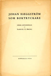 Johan Hæggström som boktryckare. Några…