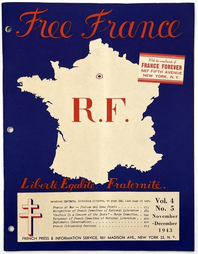 Free France" Vol. 4, No. 5 -- WWII Serial Garnering American Support for France in 1943