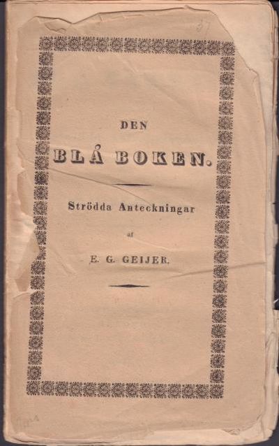 Den blå boken. Strödda anteckningar.