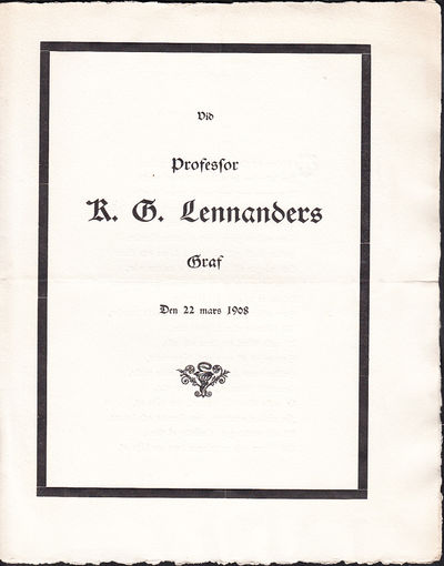 Vid professor K.G. Lennanders graf den 22 mars…