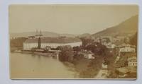 Carte De Visite Photograph. A View of Lake Tegernsee &amp; Abbey (Bavaria Germany). by Pottinger & Schmotzer