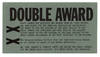 Double Award (Artist's Ephemera)