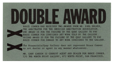 Double Award (Artist's Ephemera)