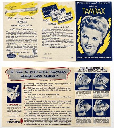 Menstruation in Wartime: Two (2) WWII-era Tampax Leaflets