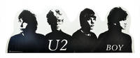 Boy&quot; U2 promotional die-cut poster (Original poster for U2&#039;s debut 1980 album) by [U2] Bono, The Edge, Adam Clayton, Larry Mullen, Jr - 1980