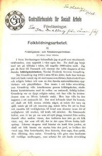 Folkbildningsarbetet. II. Folkhögskole- och…