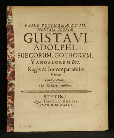 Famae posthumae et immortali gloriae Gustavi…