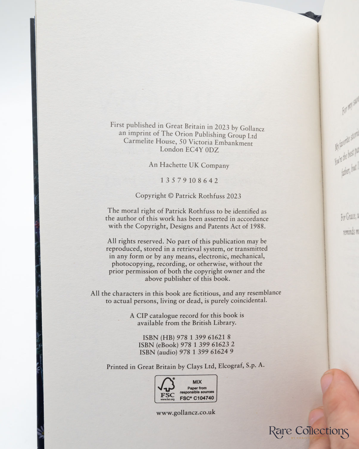 BIBLIO The Narrow Road between Desires a Kingkiller Chronicle Novella (Signed) by Patrick