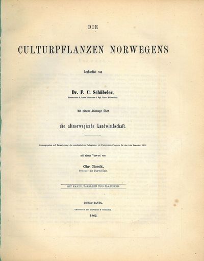 Die Culturpflanzen Norwegens beobachtet von…