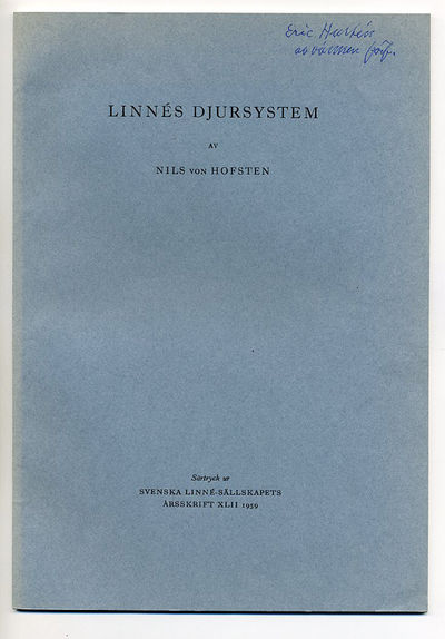 Linnés djursystem. Särtryck ur Svenska…