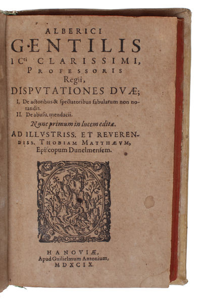 Disputationes duae; I, De actoribus & spectatoribus fabularum non notandis. II. De abusu mendacii. Nunc primum in lucem editae.  - ["LET THE SAFETY OF THE PEOPLE BE THE SUPREME LAW"] (photo 3)