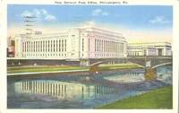 New General Post Office, Philadelphia, Pa 1935 used Postcard