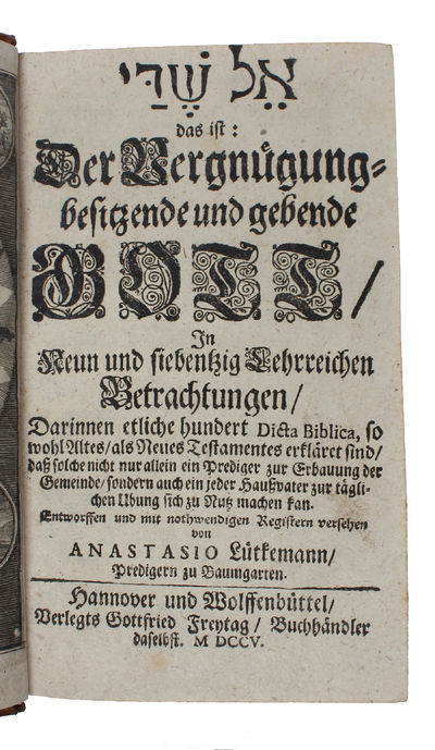 das ist: Der Vergnügung-besitzende und gebende Gott, (...) (photo 2)