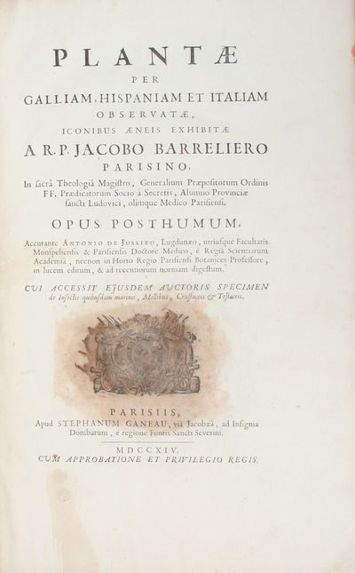 Plantæ per Galliam, Hispaniam et Italiam observatæ, Iconibus Æneis exhibitæ...Opus Posthumum, Editum. Cura et Studio Antonii de Jussieu. Medici. 2 vols. - [EXTENSIVE WORK ON FLOWERS OF FRANCE, SPAIN AND ITALY] (photo 5)
