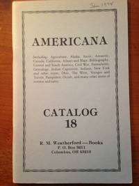 Americana.  R. W. Weatherford Catalog 18