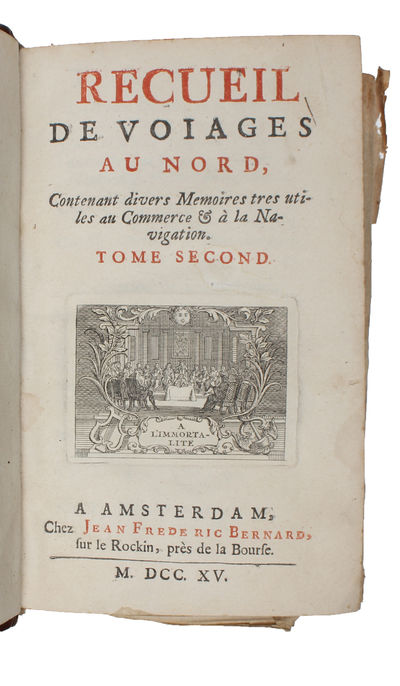 Recueil de voiages au nord, contenant divers memoires tres utiles au commerce & à la navigation. vol. 1 & 2.  (Included: "Relation de L'Islande & "Journal d'un Voyage au Spitzbergen et au Groenlandt"). - [RARE WORK ON VARIOUS TRAVELS IN THE NORTH] (photo 4)