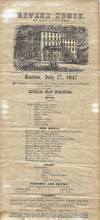 Revere House. Paran Stevens. Boston July 17, 1847. [Menu & Wine List]