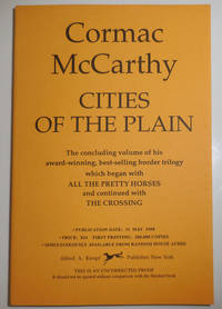 image of Cities of the Plain (Uncorrected Proof)