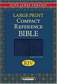 Kjv Compact Reference Bible - Blue with Magnetic Flap