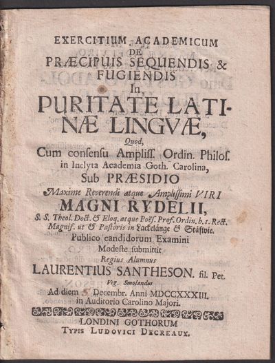 Exercitium academicum de præcipuis sequendis &…