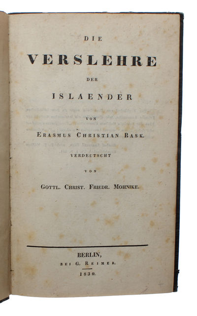 Die Verslehre der Islaender. Verdeutscht von Gottl. Christ. Friedr. Mohnike. (photo 2)