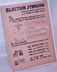 image of Election symposium ... The most pressing problem facing people today is the high cost of living..
