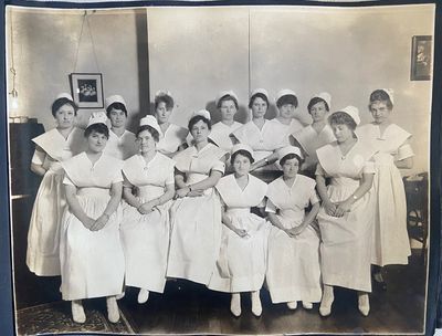 World War I Era Nursing Education and Disease Response in the United States, Photograph Album of Student Nurses and Early Aviation, circa 1915