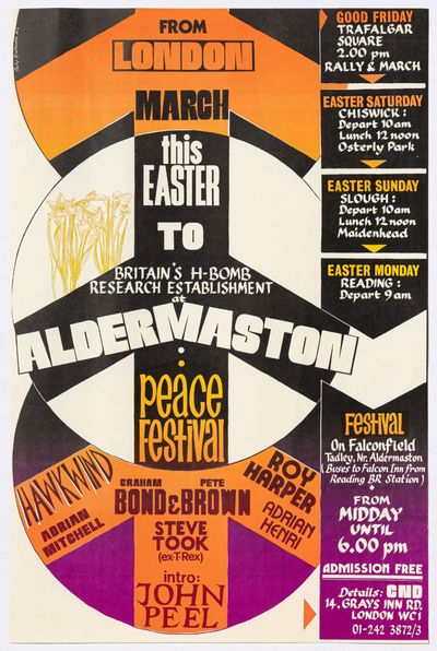 London: CND , 1972. Unbound. Fine. Poster. Illustrated by Philip Braithwaite. Measuring 11½