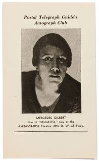 (Two related handbills): Martin Jones Takes Pleasure in Presenting the Drama "Mulatto" at the Ambassador Theatre by Langston) (HUGHES - First edition - 1936 - from Between the Covers- Rare Books, Inc. ABAA (SKU: 415860)