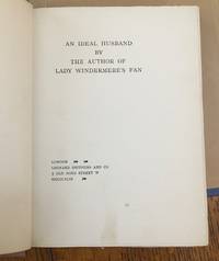 AN IDEAL HUSBAND. By the Author of Lady Windermere's fan. by WILDE. OSCAR - First edition. - 1899 - from Paul Foster Books (SKU: 10525)