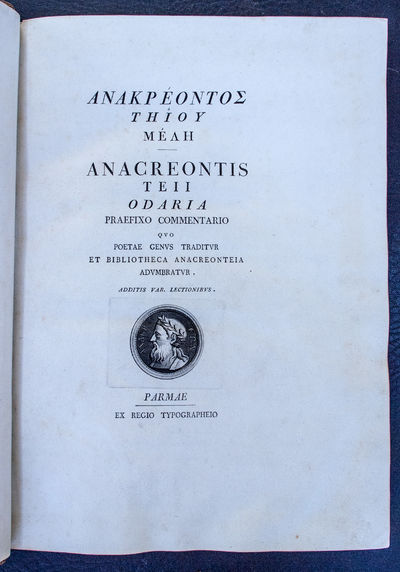 [In Greek]: Anakreontos Teiou Mele.  Anacreontis Teii Odaria