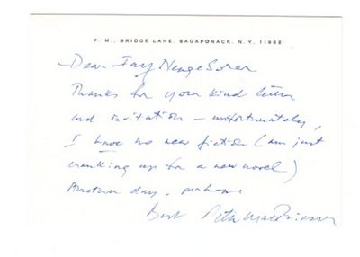 Holograph Note Signed