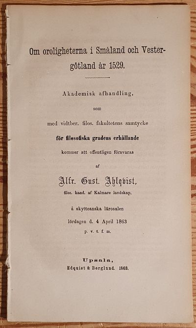 Om oroligheterna i Småland och Vestergötland år…