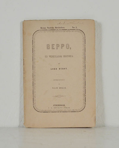 Beppo, en venetiansk historia af lord Byron.…