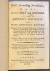 View Image 2 of 5 for God's Protecting Providence ... Evidenced in the Remarkable Deliverance of Robert Barrow ... and Als... Inventory #9090