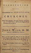 View Image 2 of 4 for A vindication of the government of New-England churches. Drawn from antiquity; the light of nature; ... Inventory #8307