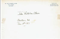 image of A SHEET OF HIS LETTERHEAD SIGNED BY AMERICAN PSYCHIATRIST, MEDICAL HISTORIAN, AUTHOR AND PRIEST JOHN RATHBONE OLIVER.