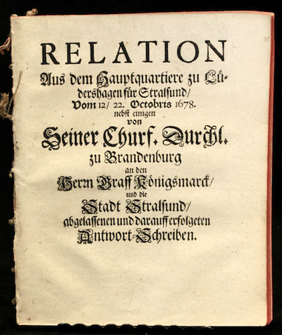 Relation aus dem Hauptquartiere zu Lüdershagen…
