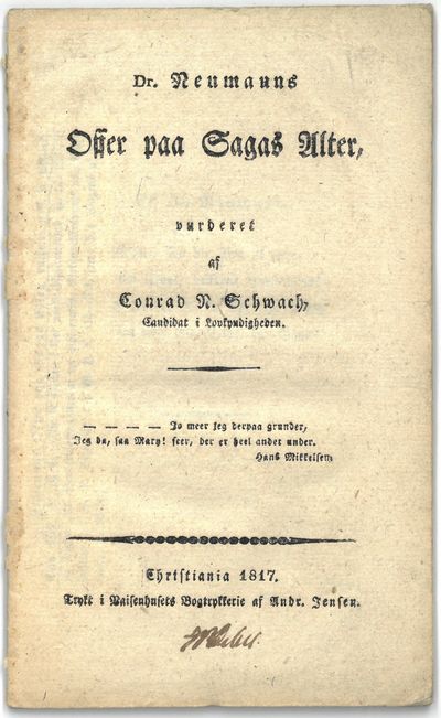 Schwach, Conrad N. : Jacob Neumann, Biskop over…