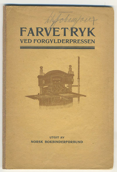Farvetryk ved forgylderpressen.